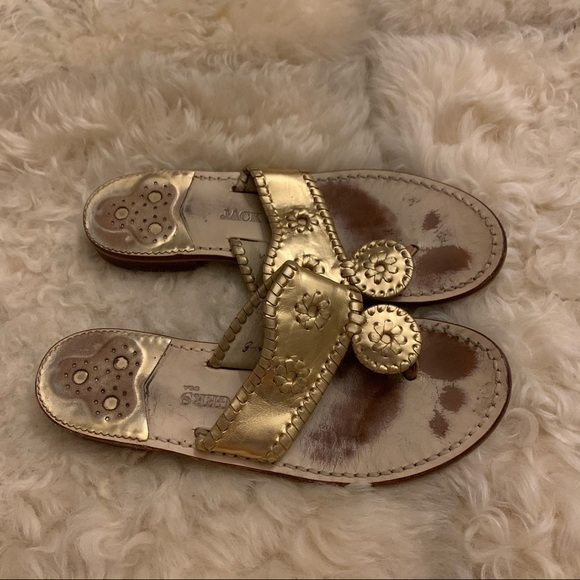 Jack Rogers Gold Sandals - Picture 4 of 7